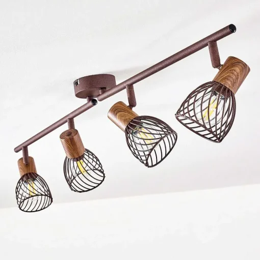 Plafonnier Arjen Brun, Rouille, 4 Lumieres