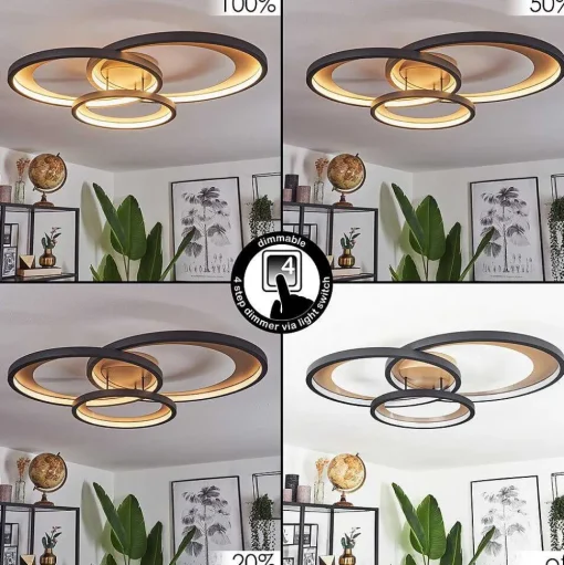 Plafonnier Baiyin Led Or, 1 Lumiere