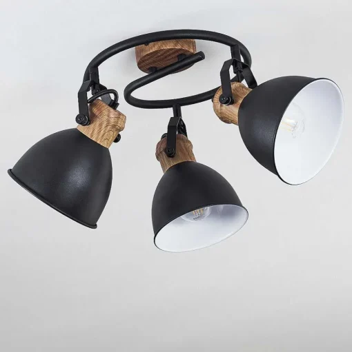 Plafonnier Banjul Noir, 3 Lumieres