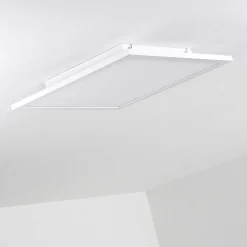 Plafonnier Bankura Led Blanc, 1 Lumiere, Telecommandes, Changeur De Couleurs