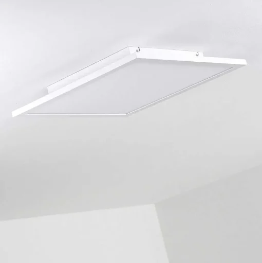 Plafonnier Bankura Led Blanc, 1 Lumiere, Telecommandes, Changeur De Couleurs
