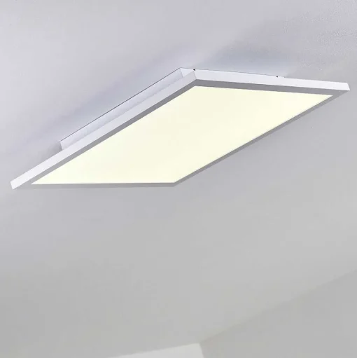 Plafonnier Bankura Led Blanc, 1 Lumiere, Telecommandes, Changeur De Couleurs