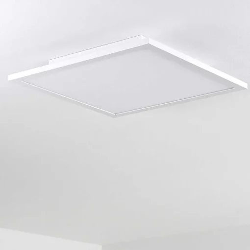 Plafonnier Bankura Led Blanc, 1 Lumiere, Telecommandes, Changeur De Couleurs