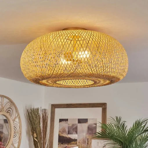 Plafonnier Bauro Ecru, 2 Lumieres