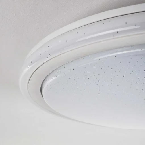 Plafonnier Bermeo Led Blanc, 2 Lumieres, Telecommandes, Changeur De Couleurs
