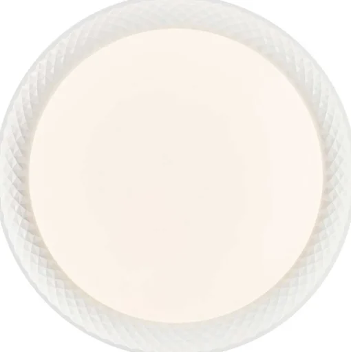Plafonnier Brilliant Burlie Led Blanc, 1 Lumiere, Telecommandes, Changeur De Couleurs