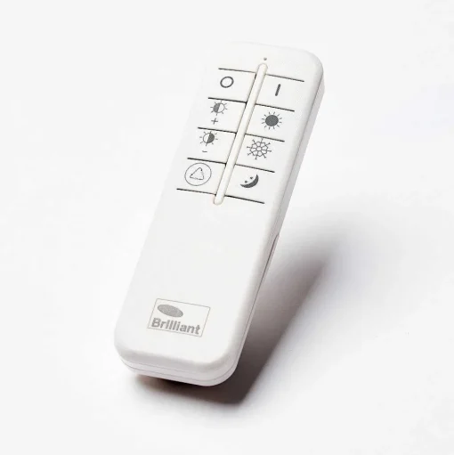 Plafonnier Brilliant Burlie Led Blanc, 1 Lumiere, Telecommandes, Changeur De Couleurs