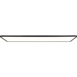 Plafonnier Brilliant Everett Led Noir, 1 Lumiere, Telecommandes, Changeur De Couleurs