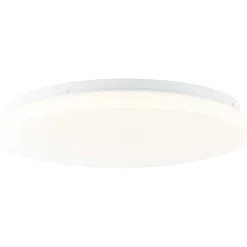 Plafonnier Brilliant Heddy Led Blanc, 1 Lumiere, Telecommandes, Changeur De Couleurs