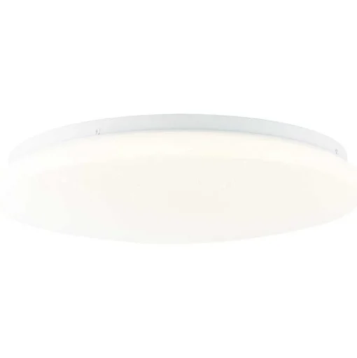 Plafonnier Brilliant Heddy Led Blanc, 1 Lumiere, Telecommandes, Changeur De Couleurs