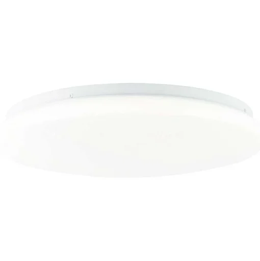 Plafonnier Brilliant Heddy Led Blanc, 1 Lumiere, Telecommandes, Changeur De Couleurs