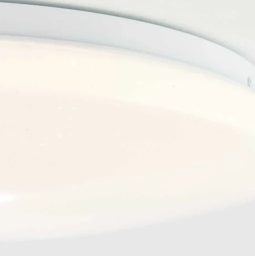 Plafonnier Brilliant Heddy Led Blanc, 1 Lumiere, Telecommandes, Changeur De Couleurs