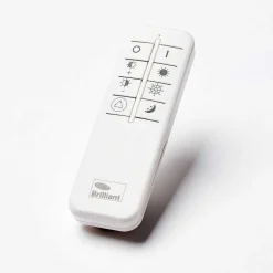 Plafonnier Brilliant Leanna Led Blanc, 1 Lumiere, Telecommandes, Changeur De Couleurs