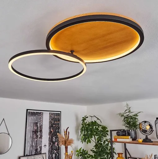 Plafonnier Cardozo Led Ecru, Noir, 1 Lumiere