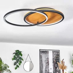 Plafonnier Cardozo Led Ecru, Noir, 1 Lumiere