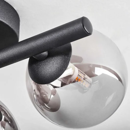 Plafonnier Chariton Led Noir, 3 Lumieres