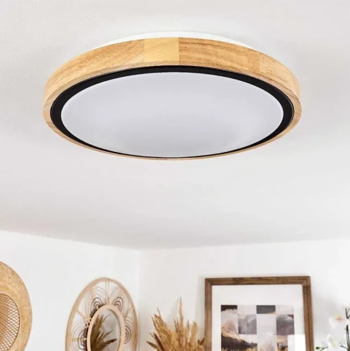 Plafonnier Corinto Led Ecru, Noir, 1 Lumiere