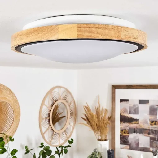 Plafonnier Corinto Led Ecru, Noir, 1 Lumiere