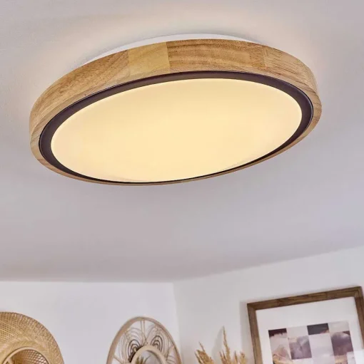 Plafonnier Corinto Led Ecru, Noir, 1 Lumiere
