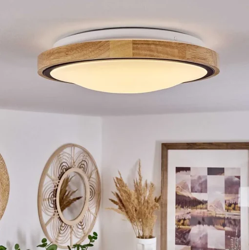 Plafonnier Corinto Led Ecru, Noir, 1 Lumiere