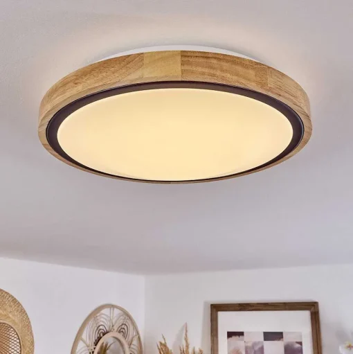 Plafonnier Corinto Led Ecru, Noir, 1 Lumiere