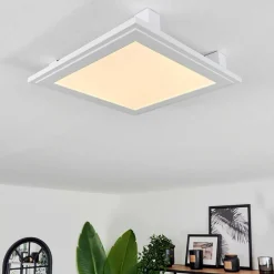 Plafonnier Crum Led Blanc, 1 Lumiere, Telecommandes