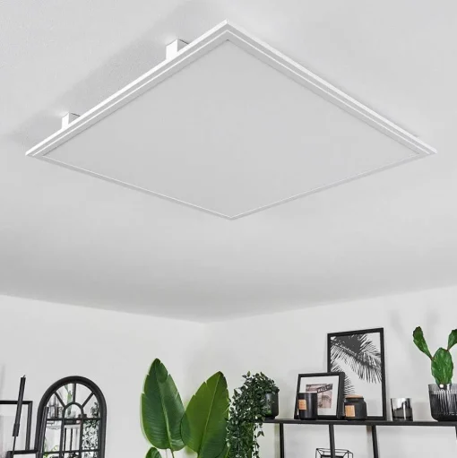 Plafonnier Crum Led Blanc, 1 Lumiere, Telecommandes