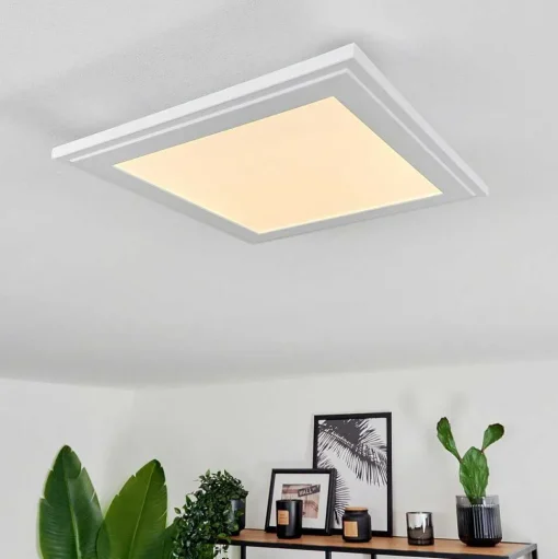 Plafonnier Crum Led Blanc, 1 Lumiere, Telecommandes