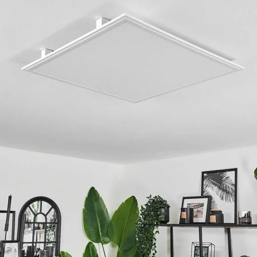 Plafonnier Crum Led Blanc, 1 Lumiere, Telecommandes
