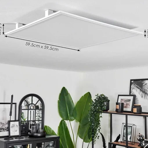 Plafonnier Crum Led Blanc, 1 Lumiere, Telecommandes