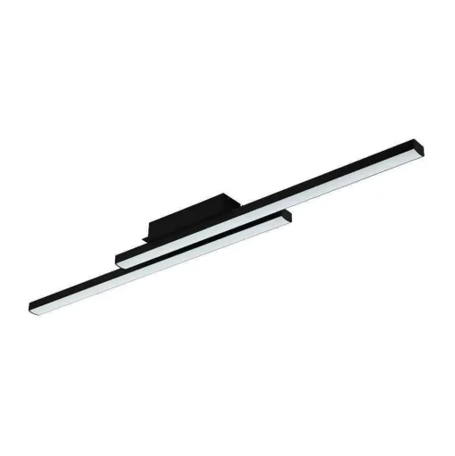 Plafonnier Eglo Fraioli-Z Led Noir, 2 Lumieres, Changeur De Couleurs