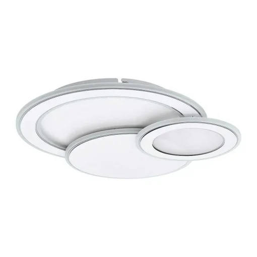 Plafonnier Eglo Mentalurgia Led Chrome, Blanc, 1 Lumiere
