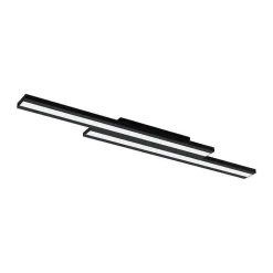 Plafonnier Eglo Saliteras-Z Led Noir, 2 Lumieres, Changeur De Couleurs