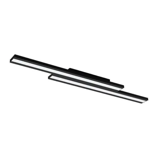 Plafonnier Eglo Saliteras-Z Led Noir, 2 Lumieres, Changeur De Couleurs