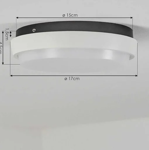 Plafonnier Exterieur Centinela Led Anthracite, Blanc, 1 Lumiere