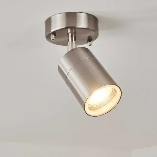 Plafonnier Exterieur Corneda Acier Inoxydable, 1 Lumiere