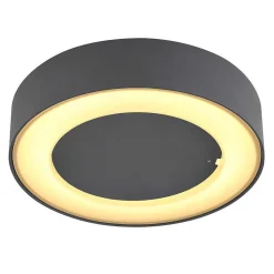 Plafonnier Exterieur Globo Sura Led Anthracite, 1 Lumiere