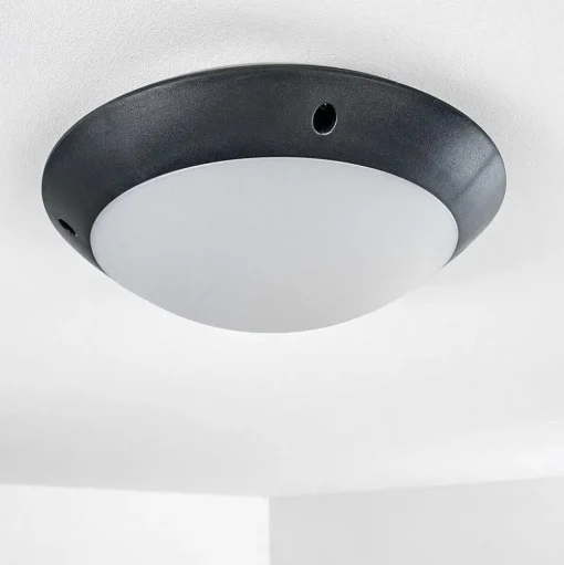 Plafonnier Exterieur Grafton Anthracite, 1 Lumiere