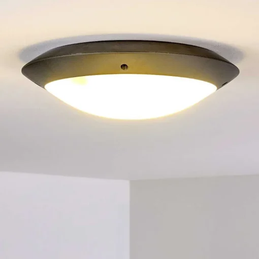 Plafonnier Exterieur Grafton Anthracite, 2 Lumieres