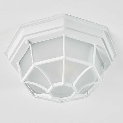 Plafonnier Exterieur Ibacache Blanc, 1 Lumiere
