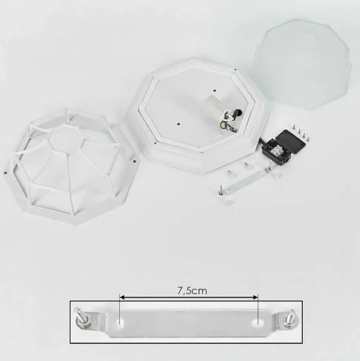 Plafonnier Exterieur Ibacache Blanc, 1 Lumiere
