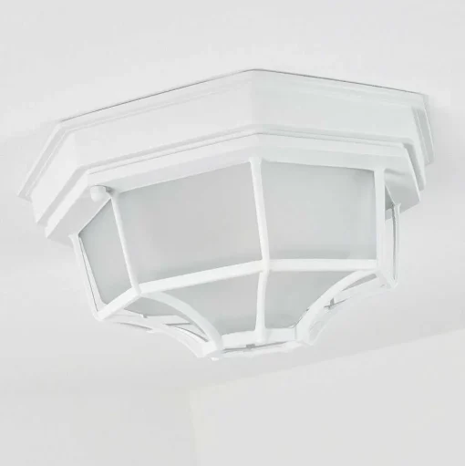 Plafonnier Exterieur Ibacache Blanc, 1 Lumiere