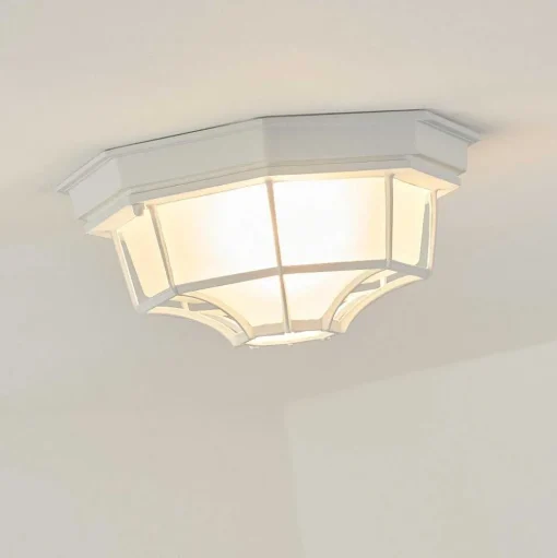 Plafonnier Exterieur Ibacache Blanc, 1 Lumiere