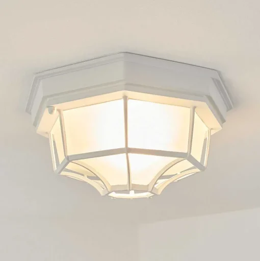 Plafonnier Exterieur Ibacache Blanc, 1 Lumiere