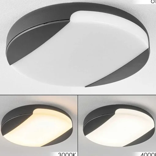 Plafonnier Exterieur Joserand Led Anthracite, 1 Lumiere