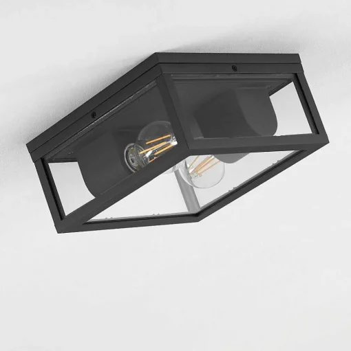 Plafonnier Exterieur Kiwalik Anthracite, 1 Lumiere
