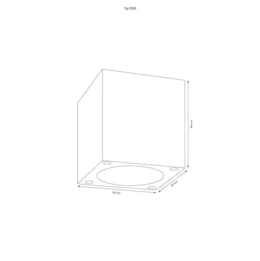 Plafonnier Exterieur Lcd 5029 Led Blanc, 1 Lumiere