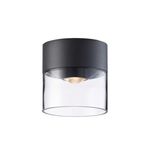Plafonnier Exterieur Lcd 5068 Led Noir, 1 Lumiere