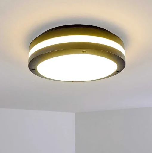 Plafonnier Exterieur Wollongong Led Anthracite, 1 Lumiere