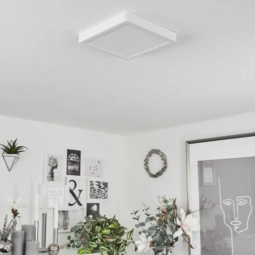 Plafonnier Finsrud Led Blanc, 1 Lumiere